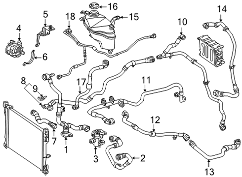 2022 Mercedes-Benz EQS 450+ Hoses & Lines Diagram 1