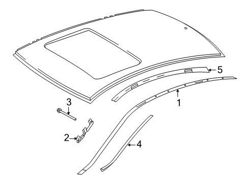 2011 Mercedes-Benz E550 Exterior Trim - Roof