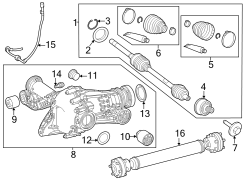 Differential Assembly Plug Diagram for 164-331-00-56