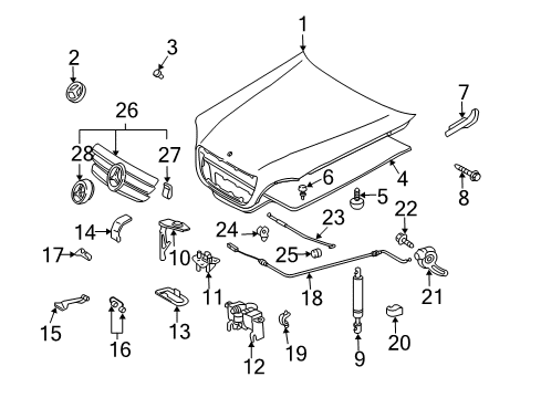 Hood Diagram for 163-880-02-57