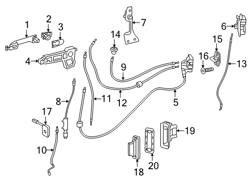 2020 Mercedes-Benz Sprinter 3500XD Sliding Door Diagram