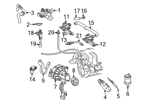 2004 Mercedes-Benz G55 AMG EGR System, Emission Diagram