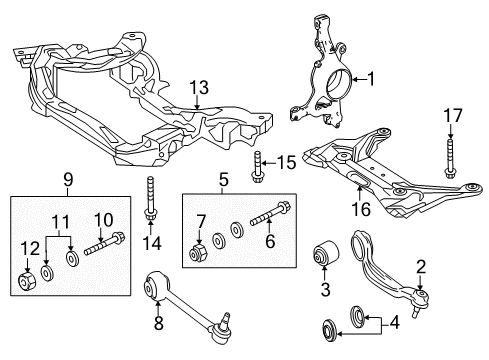 2015 Mercedes-Benz C250 Front Suspension, Control Arm Diagram 1