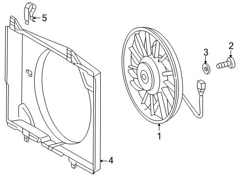 2002 Mercedes-Benz CLK320 Cooling System, Radiator, Water Pump, Cooling Fan Diagram 1