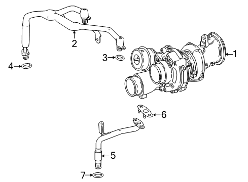 2016 Mercedes-Benz G550 Turbocharger, Engine Diagram