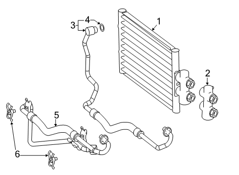 2009 Mercedes-Benz CLS63 AMG Trans Oil Cooler Diagram