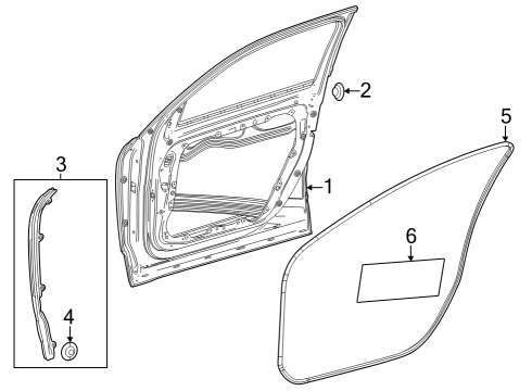 2023 Mercedes-Benz GLB35 AMG Door & Components Diagram 1