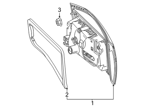 2023 Mercedes-Benz GLB35 AMG Backup & Tail Lamps Diagram