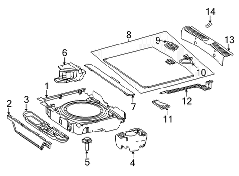 2021 Mercedes-Benz GLE53 AMG Interior Trim - Rear Body Diagram 1