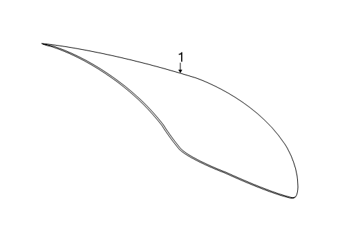 2018 Mercedes-Benz CLA45 AMG Back Glass Diagram