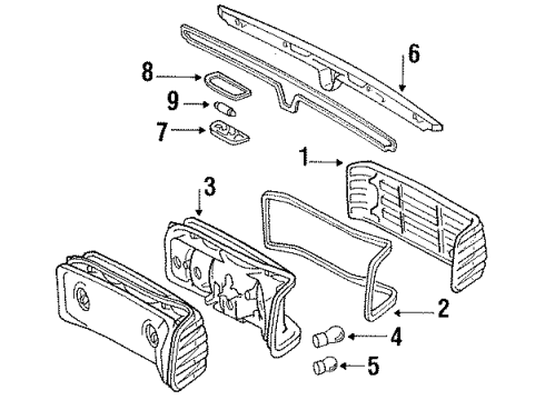 Tail Lamp Bulb Diagram for 072601-012702