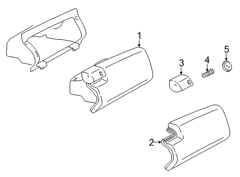 2002 Mercedes-Benz E430 Glove Box Diagram