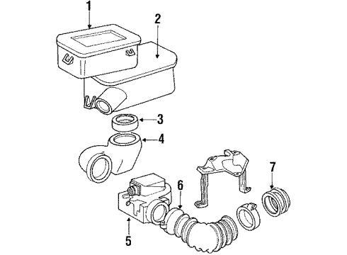 1987 Mercedes-Benz 300D Air Intake Diagram