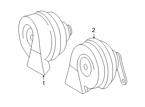 2004 Mercedes-Benz CLK500 Horn Diagram