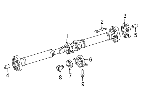 2017 Mercedes-Benz C63 AMG S Drive Shaft - Rear Diagram 2