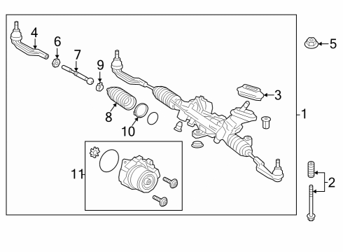 2022 Mercedes-Benz EQB 300 Steering Gear & Linkage Diagram