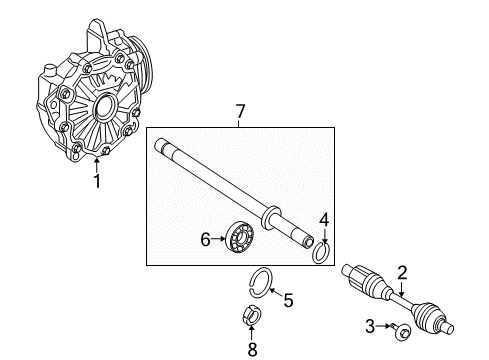 2014 Mercedes-Benz E250 Carrier & Front Axles Diagram