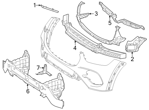 2024 Mercedes-Benz GLE63 AMG S Bumper & Components - Front Diagram 3