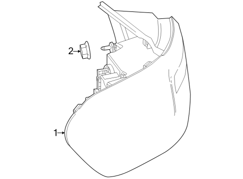 Tail Lamp Assembly Diagram for 294-906-65-00