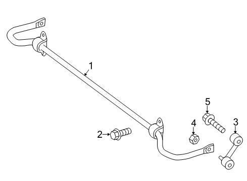 2016 Mercedes-Benz CLA45 AMG Rear Suspension, Control Arm Diagram 1