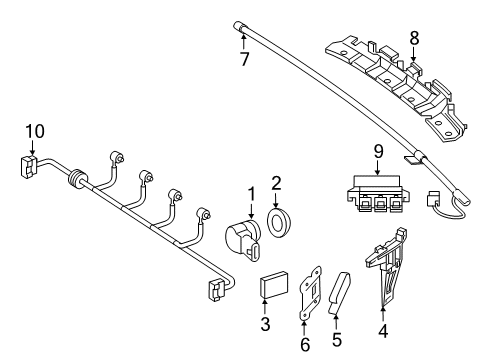 2014 Mercedes-Benz CLA45 AMG Electrical Components - Rear Bumper Diagram 1