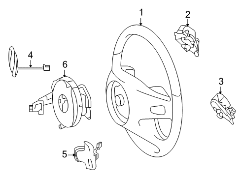 2012 Mercedes-Benz GLK350 Steering Column & Wheel, Steering Gear & Linkage Diagram 4