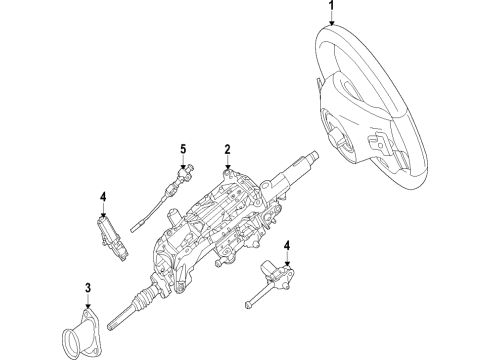 Steering Wheel Diagram for 000-460-69-03-9E38