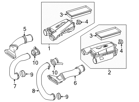 2016 Mercedes-Benz S550 Air Intake Diagram 2