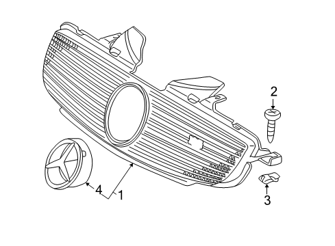 1998 Mercedes-Benz SLK230 Grille & Components