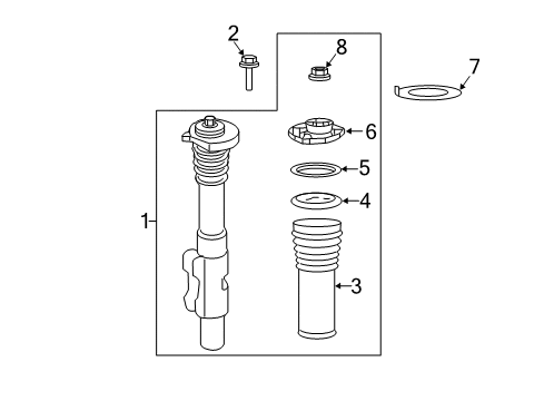 2018 Mercedes-Benz Sprinter 2500 Struts & Components - Front Diagram 2