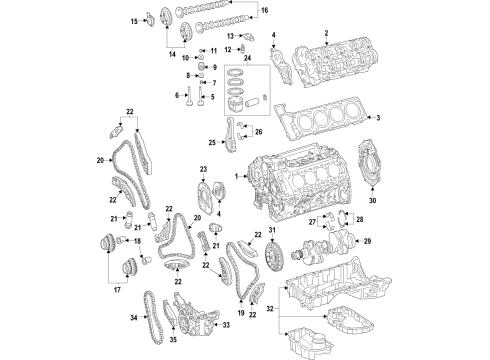 2021 Mercedes-Benz GLE580 Engine Parts & Mounts, Timing, Lubrication System Diagram 2