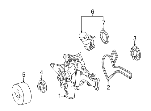 2005 Mercedes-Benz C320 Water Pump