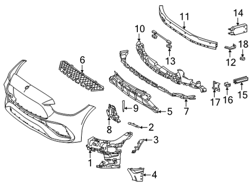 2024 Mercedes-Benz C43 AMG Bumper & Components - Front