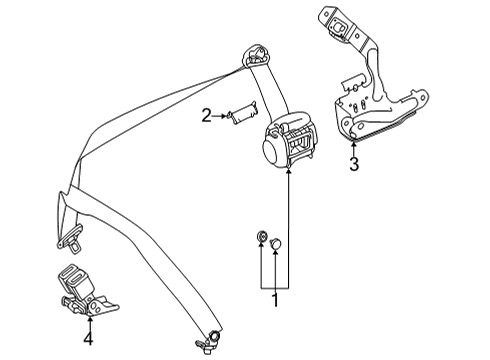 2020 Mercedes-Benz GLE580 Third Row Seat Belts