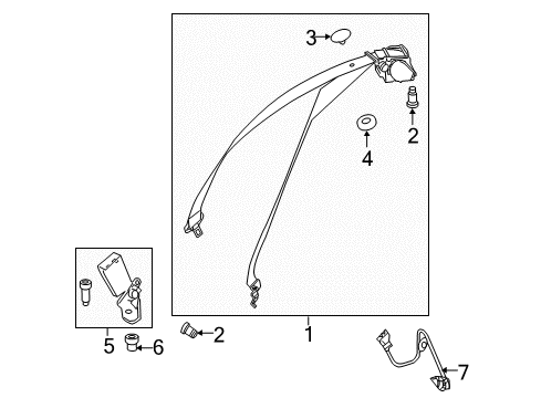 2013 Mercedes-Benz E350 Seat Belt Diagram 5