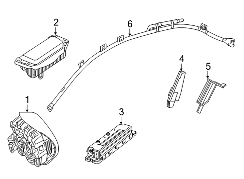 2020 Mercedes-Benz C63 AMG Air Bag Components Diagram 2