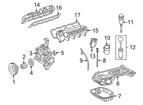 2006 Mercedes-Benz S350 Engine Parts, Mounts, Cylinder Head & Valves, Camshaft & Timing, Oil Pan, Oil Pump, Balance Shafts, Crankshaft & Bearings, Pistons, Rings & Bearings