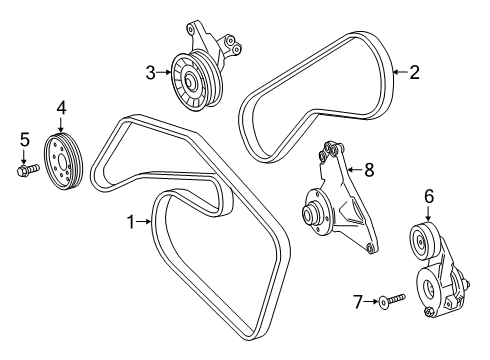 Serpentine Belt Diagram for 004-993-17-96