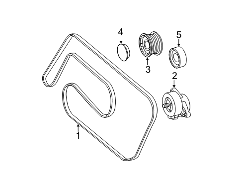 2007 Mercedes-Benz SL550 Belts & Pulleys, Cooling Diagram