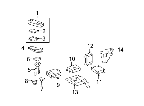 2012 Mercedes-Benz GL550 Communication System Components Diagram