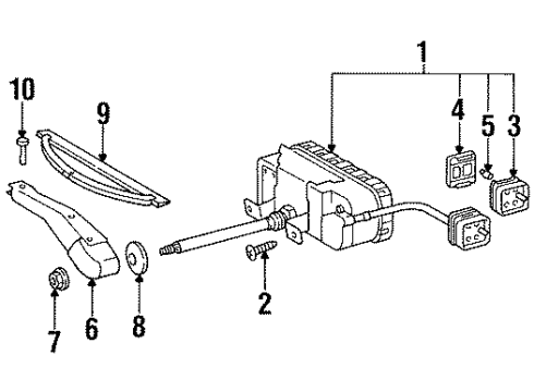 1993 Mercedes-Benz 400SEL Washer Components Diagram 2