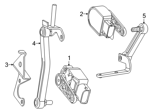 Height Sensor Bracket Diagram for 166-323-07-40