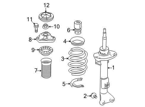 2014 Mercedes-Benz E63 AMG Struts & Components - Front Diagram 2