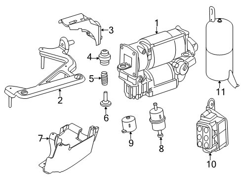 2014 Mercedes-Benz CLS63 AMG S Ride Control - Rear Diagram