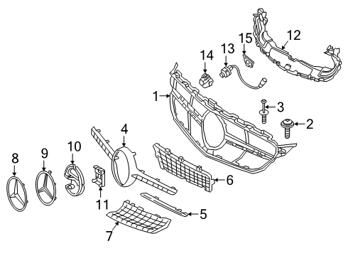 2020 Mercedes-Benz C300 Grille & Components