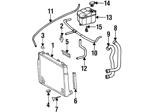 1995 Mercedes-Benz S320 Radiator & Components