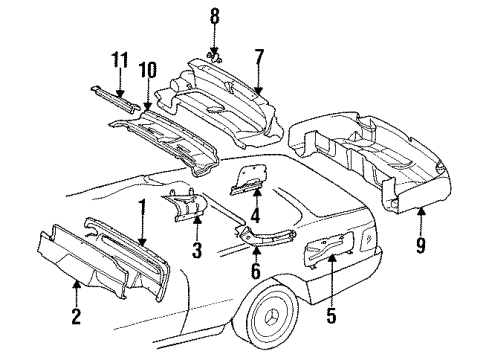 1993 Mercedes-Benz 300CE Folding Top Storage Compartment Diagram