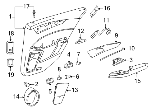 2017 Mercedes-Benz CLS400 Front Door Diagram 5