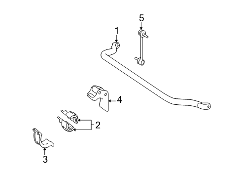 2010 Mercedes-Benz ML450 Stabilizer Bar & Components - Front Diagram