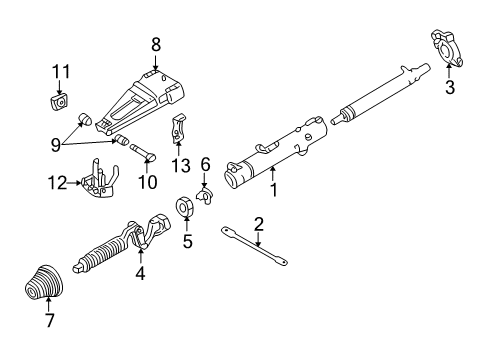 2000 Mercedes-Benz E55 AMG Steering Column Assembly Diagram